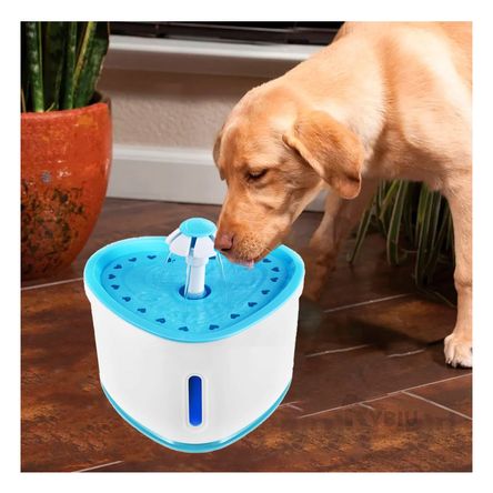 Fuente De Agua Corazon Pet de Plastico Color Celeste