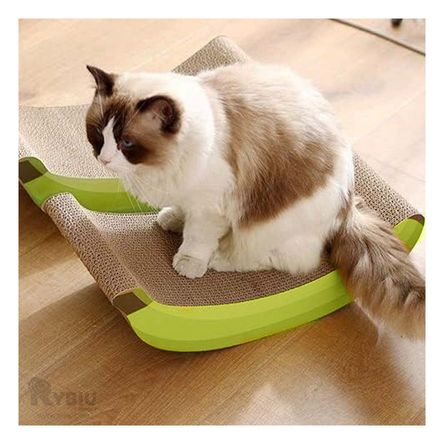 Rascador de Carton con Apariencia Platano Marron Y+Stickers Rascador de Carton con Apariencia Platano Marron Y+Stickers