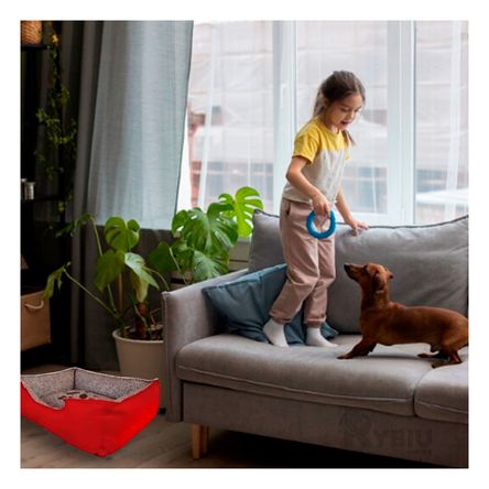 Cama para Perro Hipoalergico Talla S de Color Rojo Cama para Perro Hipoalergico Talla S de Color Rojo