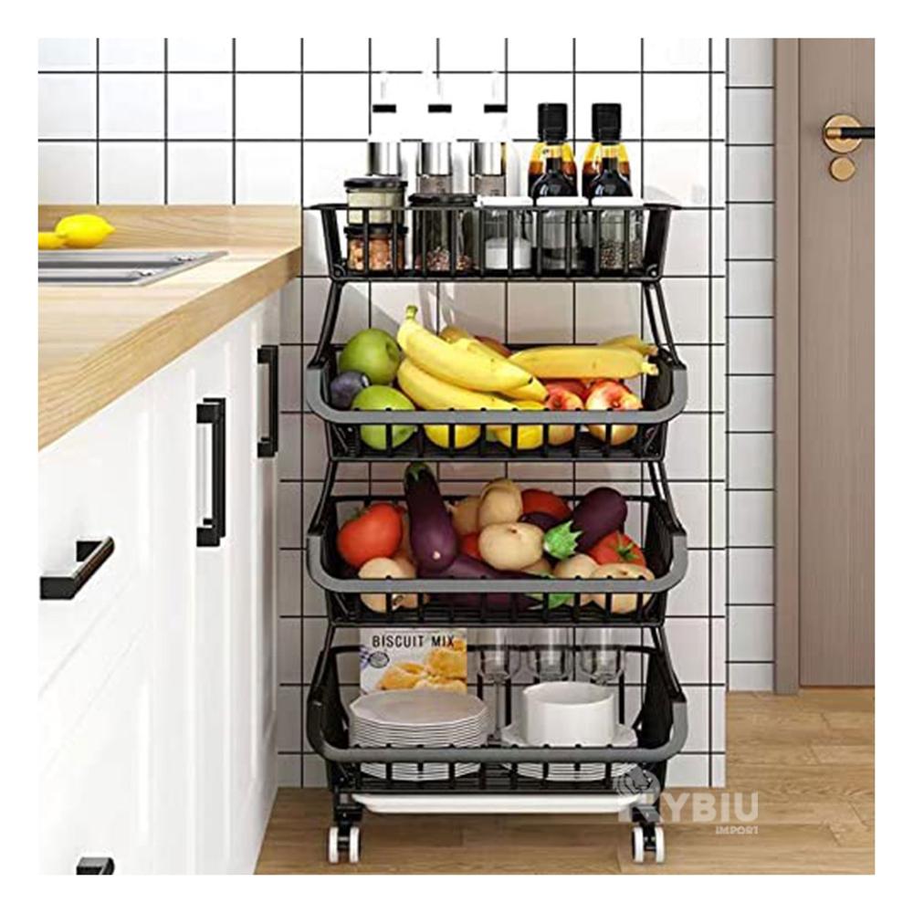 Cesta Multihogar de 4 Compartimentos Negro Y+Papel de Regalo