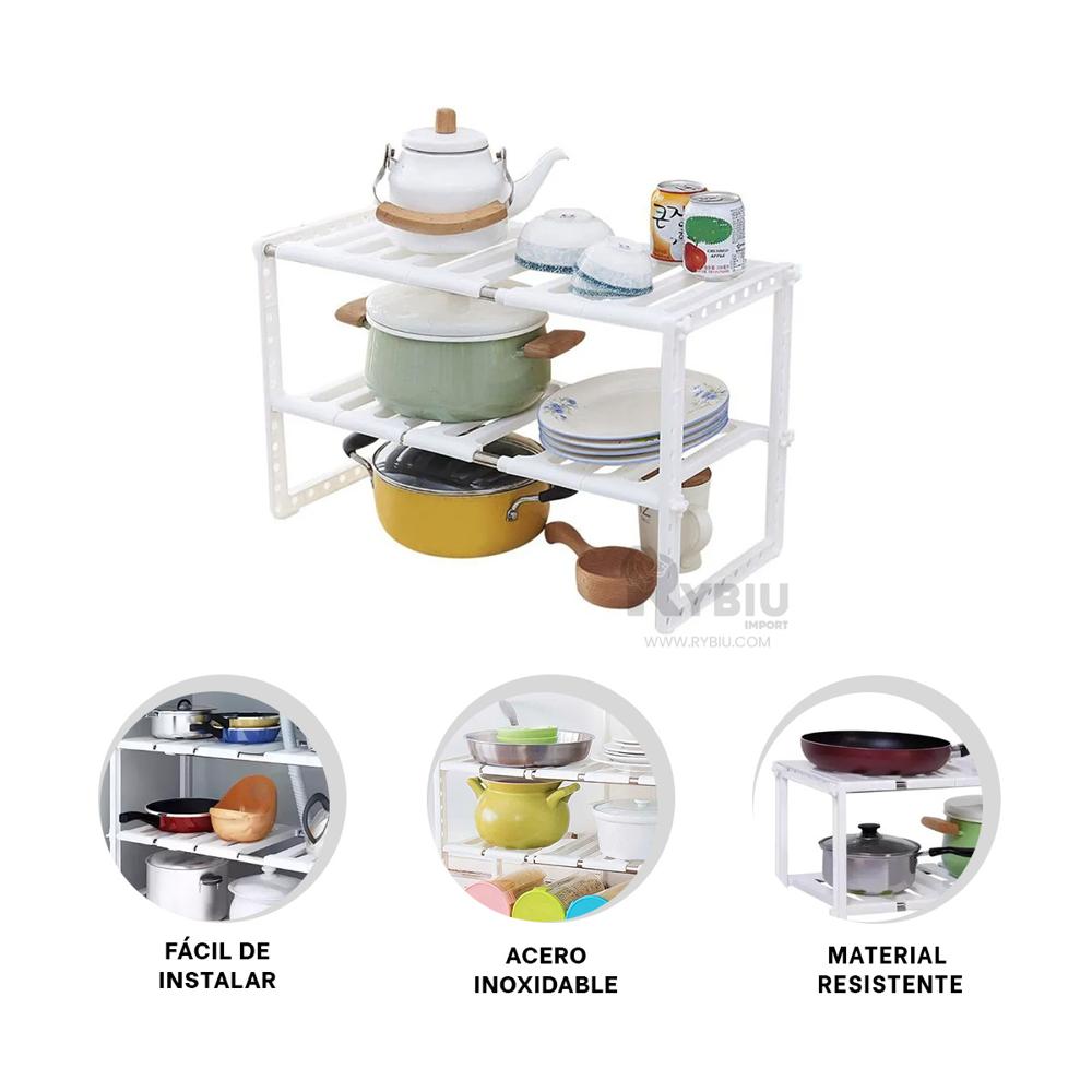 Organizador Funcional de Cubiertos Blanco Y+Ligas de Regalo