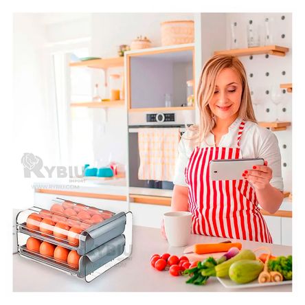 Organizador Doble Acrilico para Huevos en Plomo Organizador Doble Acrilico para Huevos en Plomo