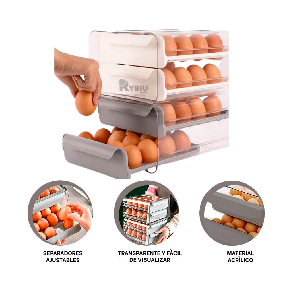 Envase Duradero para Huevos en Plomo Y+Banderitas Adhesivas