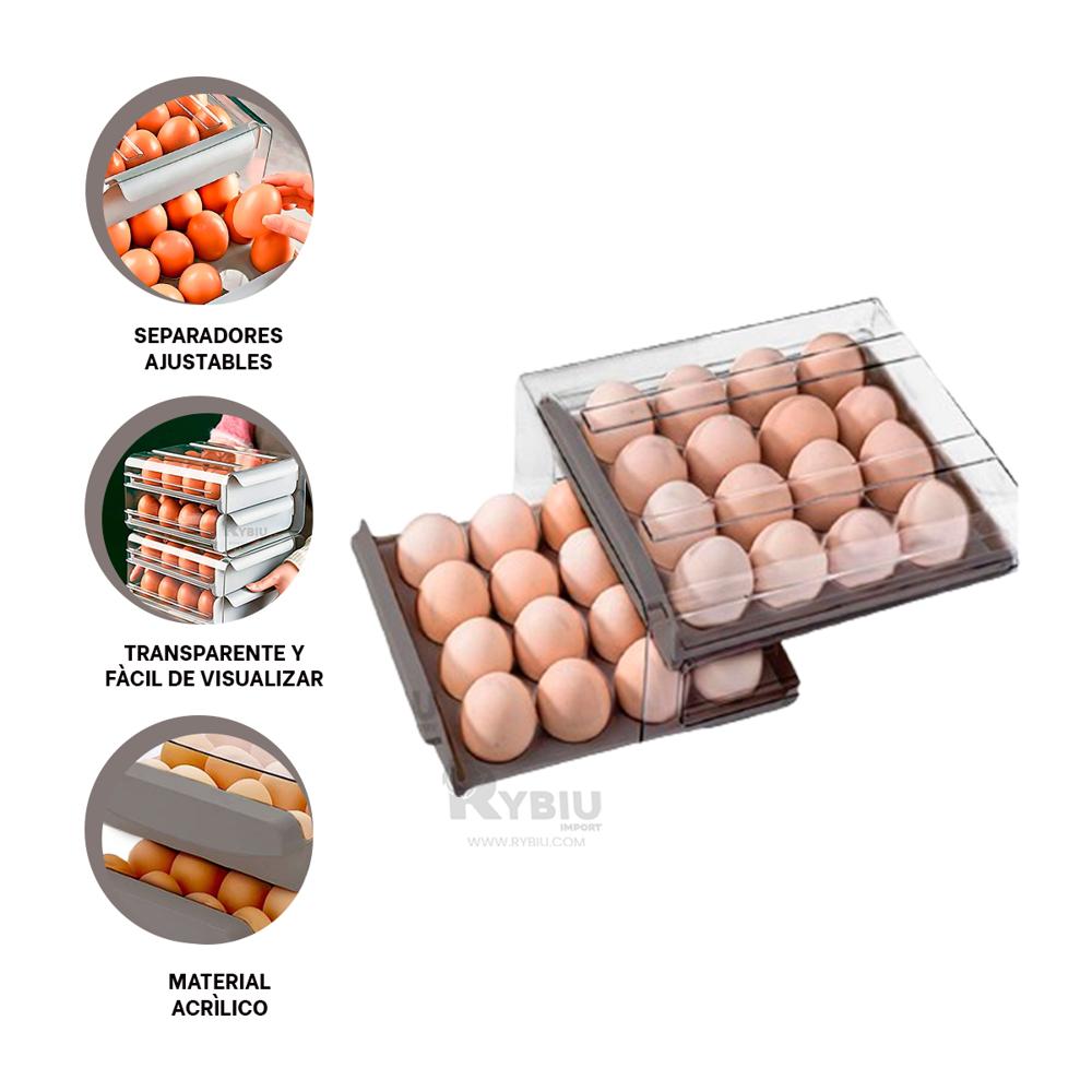 Envase Practico para Huevos en Plomo Y+Ligas de Regalo