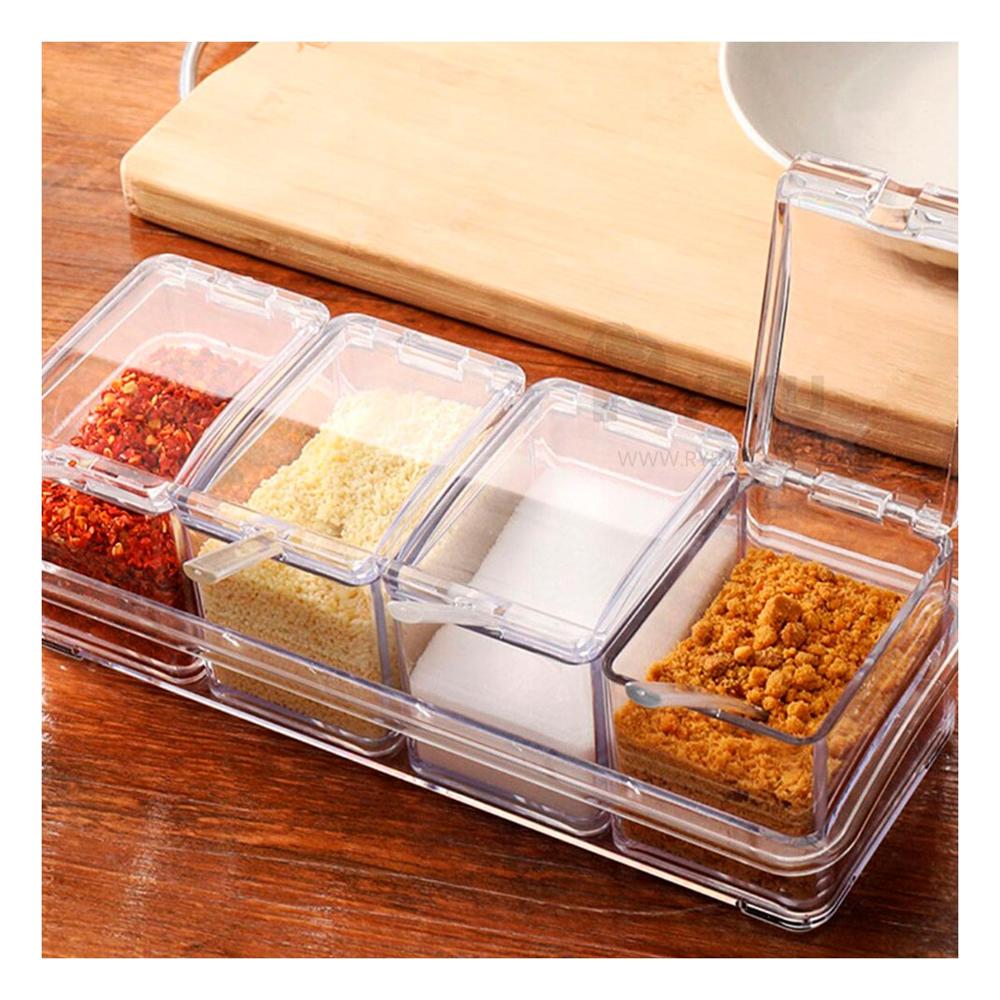 Especiero Diseño Moderno de 4 Unidades Y+Gift Stickers