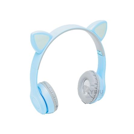 Auriculares Led de Diseño de Gato Celeste Y+Regalo Agendita Auriculares Led de Diseño de Gato Celeste Y+Regalo Agendita