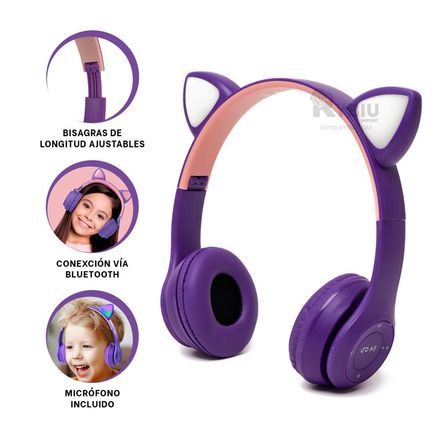 Orejeras Funcional con Buen Sonido Morado Y+Ligas de Regalo Orejeras Funcional con Buen Sonido Morado Y+Ligas de Regalo