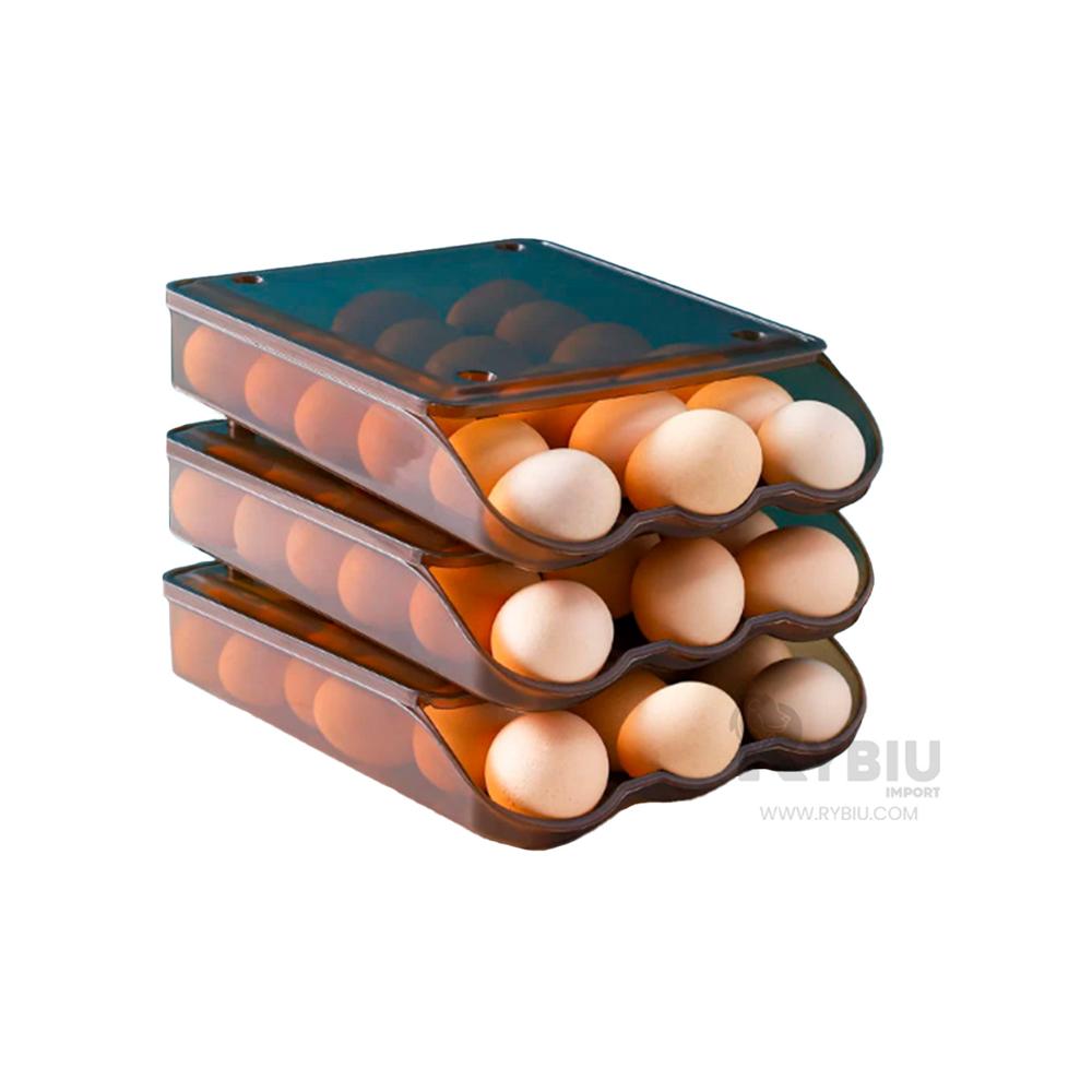 Huevera de Diseño Sofisticado Color Marron Y+Gift Stickers