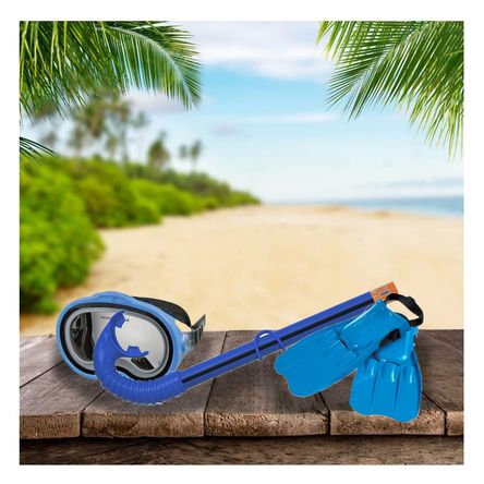 Set Adaptables para Nadar Azul Y+Papel de Regalo