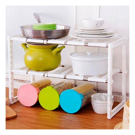 Estante Practico de Almacenamiento para Utensilios en Blanco Estante Practico de Almacenamiento para Utensilios en Blanco