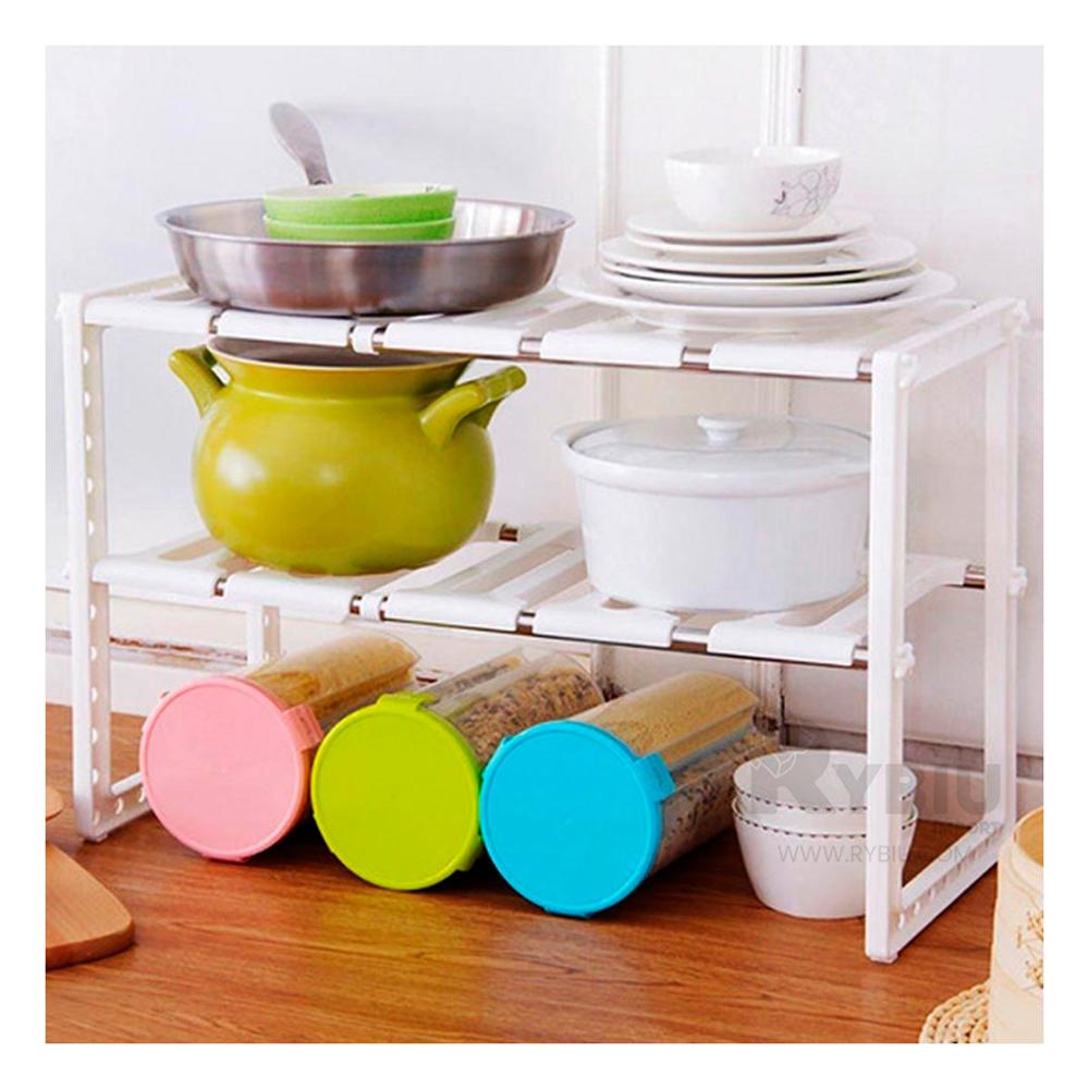 Estante Practico de Almacenamiento para Utensilios en Blanco