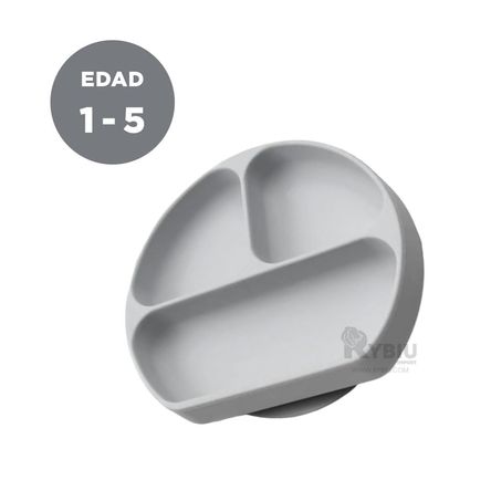 Tazon Dinamico de Bebe 3 Divisiones Plomo Y+Ligas de Regalo Tazon Dinamico de Bebe 3 Divisiones Plomo Y+Ligas de Regalo