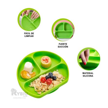Tazon Dinamico de Bebe 3 Divisiones Verde Y+Ligas de Regalo