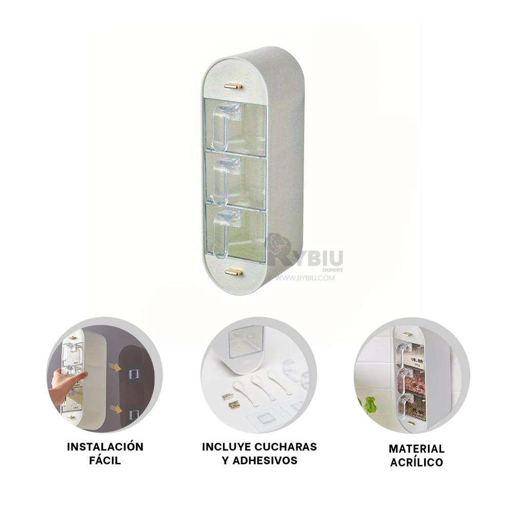 Porta Condimentos en Color Blanco Y+Post-it Adhesivos Porta Condimentos en Color Blanco Y+Post-it Adhesivos