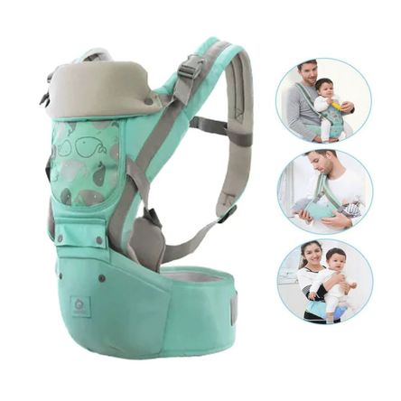 Canguro Para Bebé Ergonómico Ballena 3 en 1 Verde Agua Canguro Para Bebé Ergonómico Ballena 3 en 1 Verde Agua