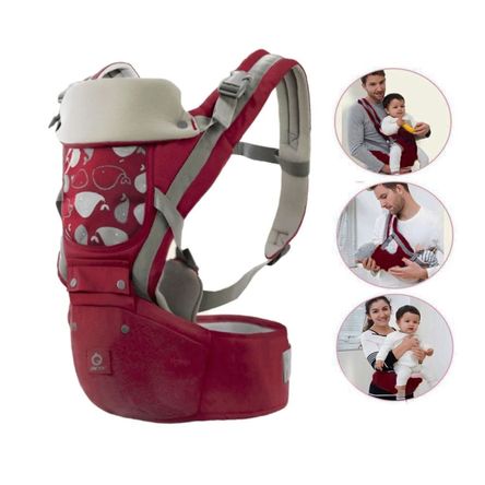 Canguro Para Bebé Ergonómico Ballena 3 en 1 Guinda Canguro Para Bebé Ergonómico Ballena 3 en 1 Guinda