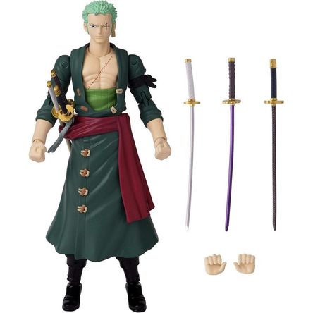 Zoro Anime Heroes One Piece articulado con accesorios. Zoro Anime Heroes One Piece articulado con accesorios.