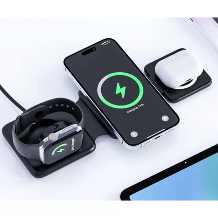 CARGADOR INALÁMBRICO PLEGABLE MODERNO - 3 EN 1 CARGADOR INALÁMBRICO PLEGABLE MODERNO - 3 EN 1