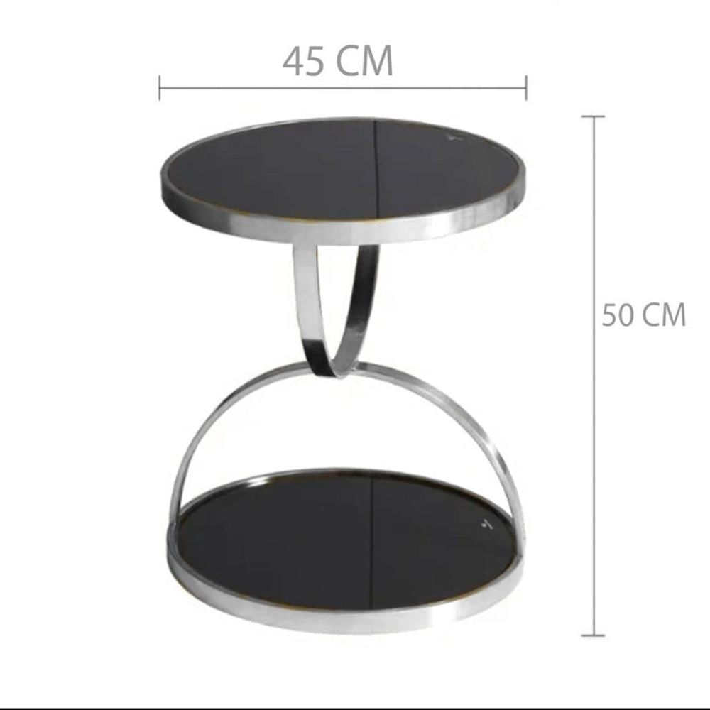 Mesa de Centro para Sala Inoxpra en Acero Inoxidable Nórdico Moderno Acabado Plateado