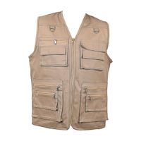 Chaleco de Trabajo Drill Industrial Multibolsillos Beige Werken - Talla M