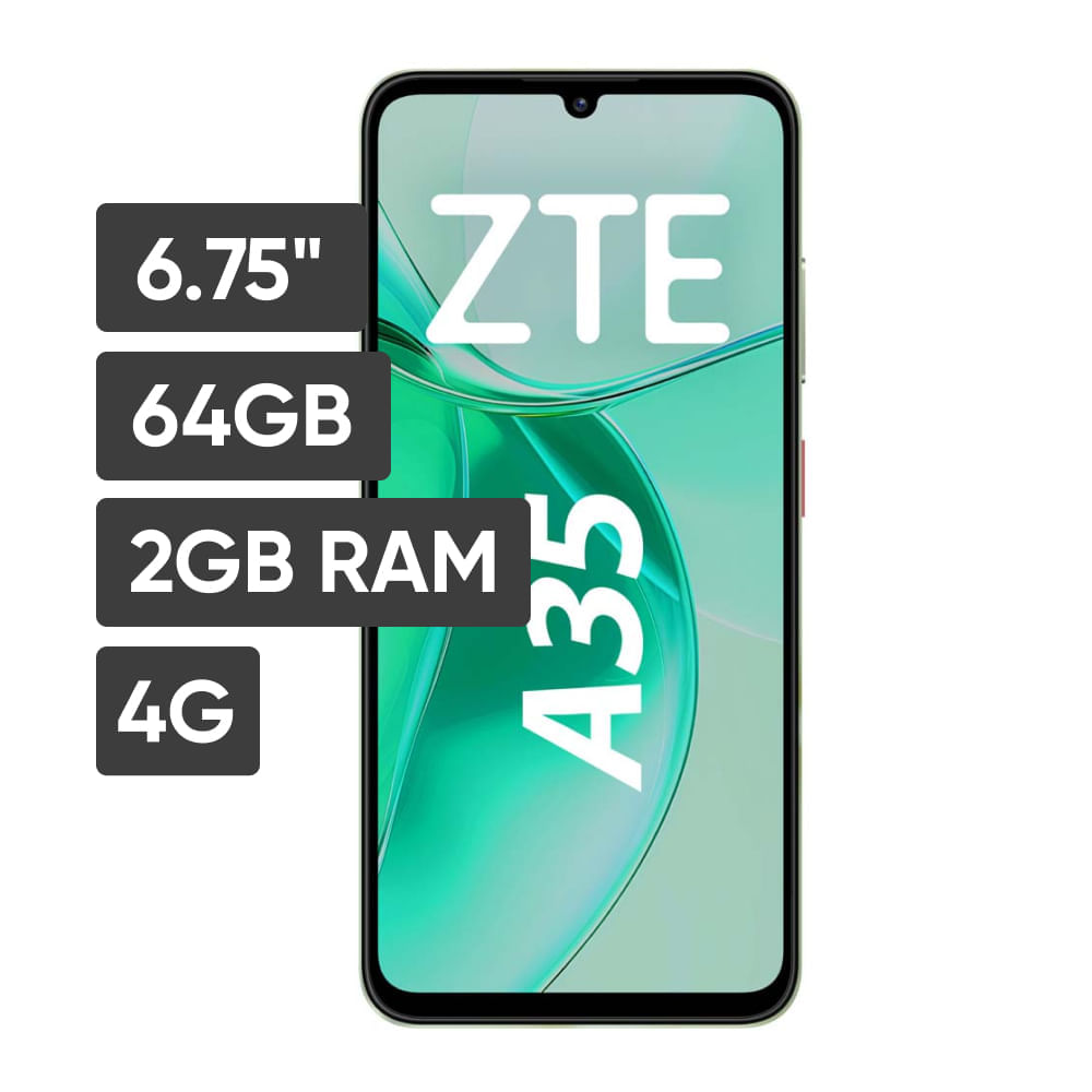 Smartphone ZTE A35 6.75"" 2GB 64GB 8MP Verde