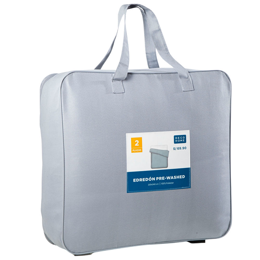 Edredones DECO HOME Pre-Washed Gris 2 Plazas