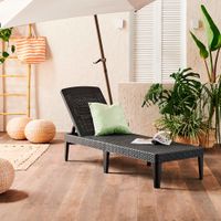 Reposera Plegable Allibert Jaipur con Protección UV Polipropileno Gris