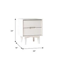 Mesa de Noche Velador Arlette TU MESITA Melamina 18mm color Haya 2 cajones