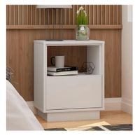 Mesa de Noche Multiusos TU MESITA Falcon Melamina 18mm 1 cajón Color Blanco