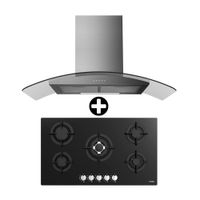 COMBO Cocina empotrable Praga 87cm + Campana decorativa Amber 90cm