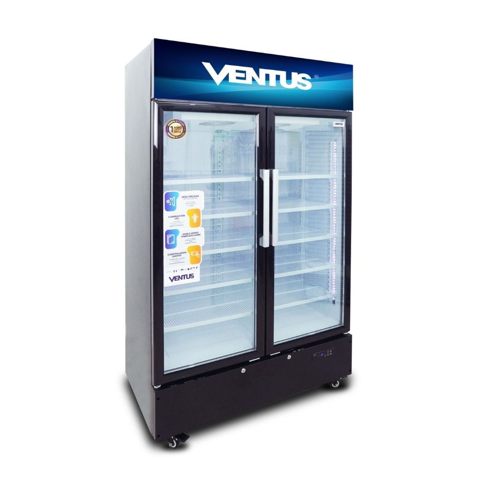 Visicooler Ventus 2 puertas de vidrio 900 litros