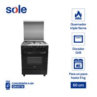 Cocina de Pie Sole a Gas 4 Quemadores Bahamas 4h 60cm Cosol039