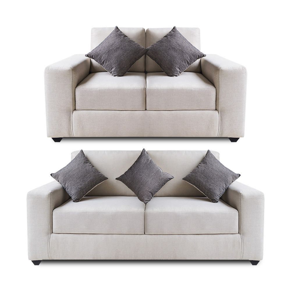 Juego de Sala Spring 3-2 Tela Beige