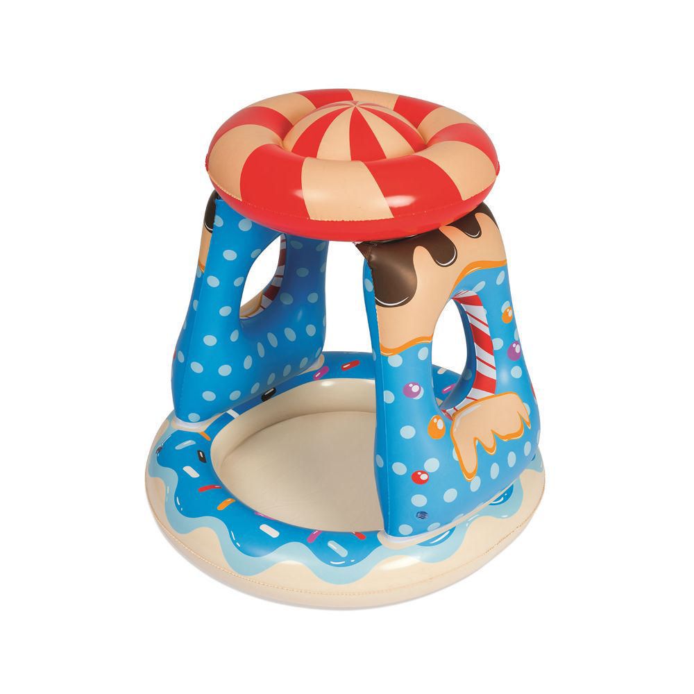 Piscina de juegos Dulcelandia 91cm x 91cm x 89cm - Bestway-52270-Celeste con naranja