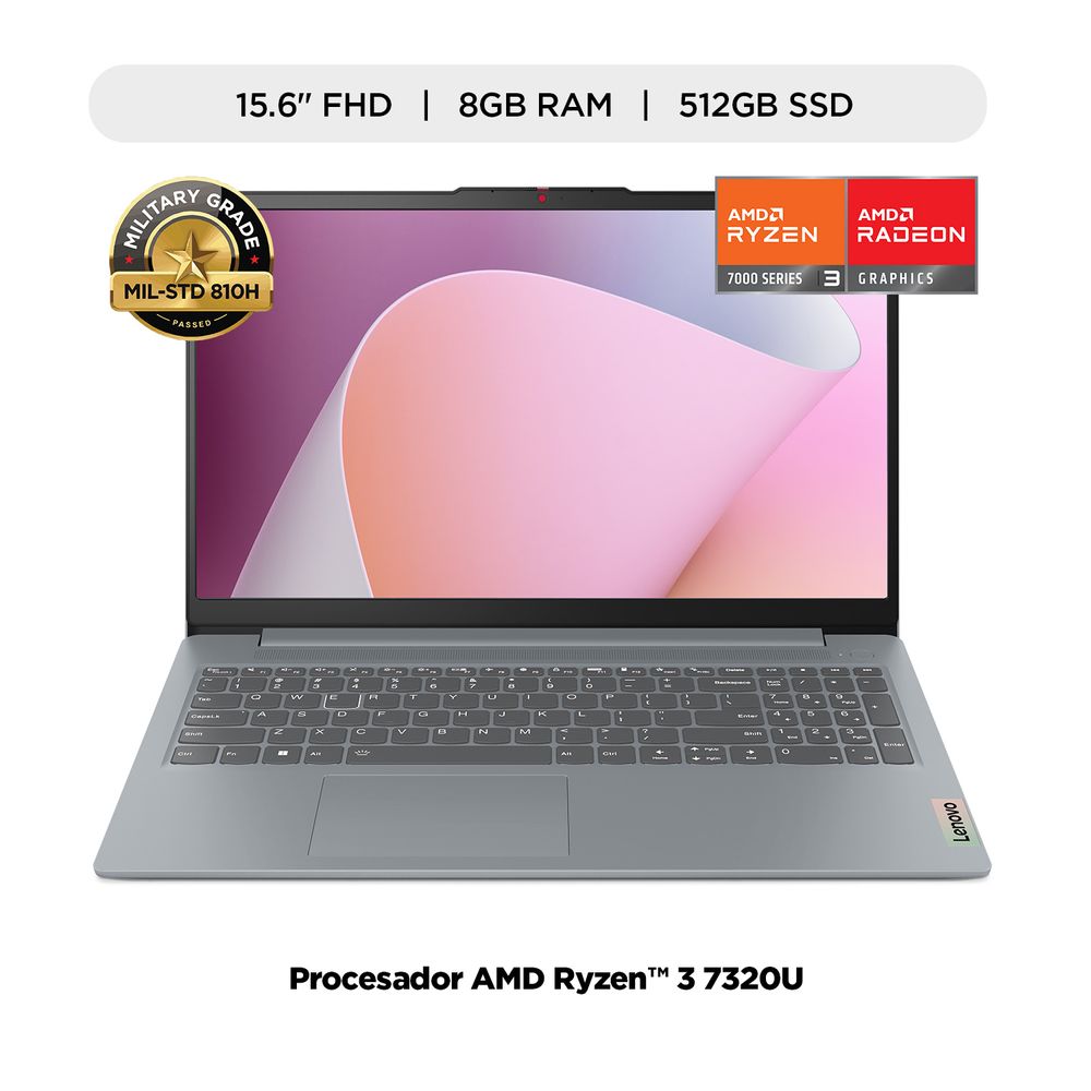 Laptop Lenovo NB IP Slim 3 15AMN8 R3-7320U 15.6"" 8GB RAM 512GB SSD W11  Arctic Grey