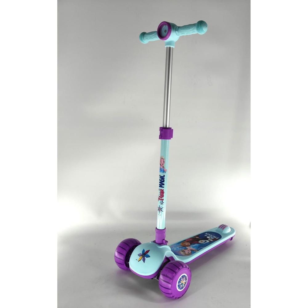 Scooter Frozen Maxi-Deck Con Luces Celeste