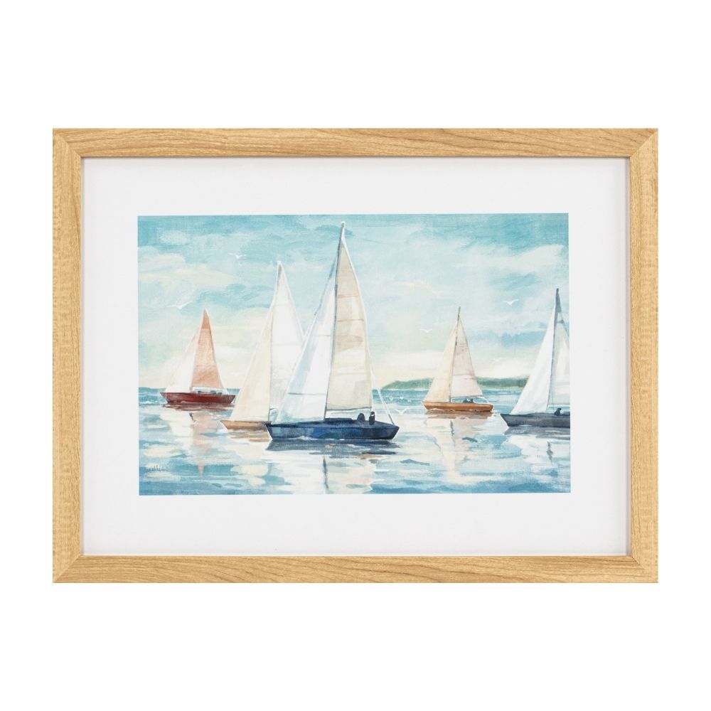 Cuadro Decorativo Veleros 30x40cm Orange
