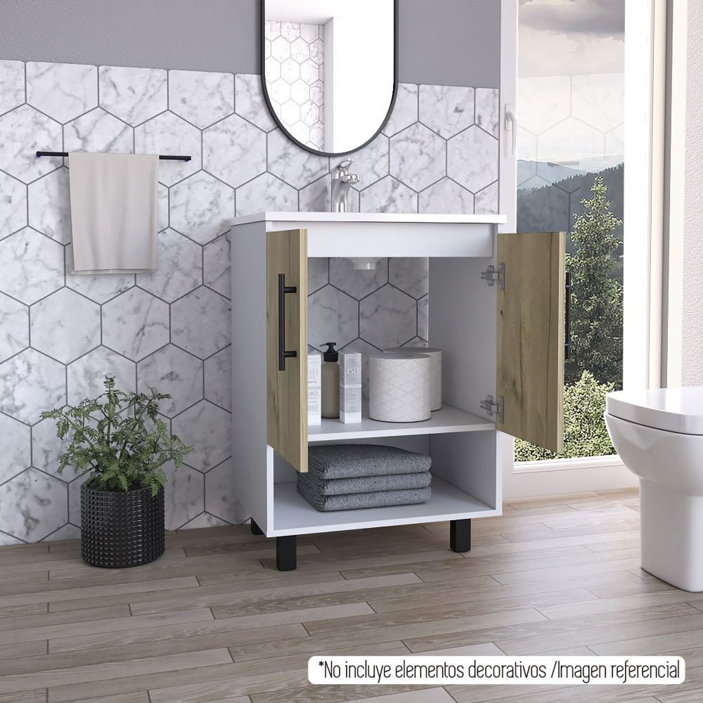 Mueble Lavamanos Bath Bicolor 2P-Blanco-Duna