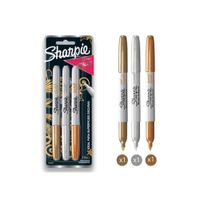 Marcador Sharpie Punta Fina Metalicos Colores Surtidos x3