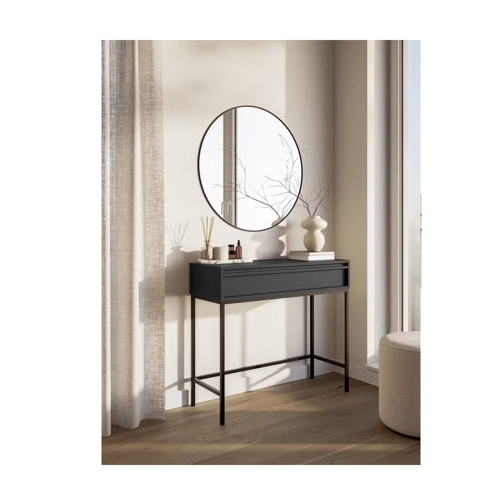 Mesa Consola Recibidor Glady Negro 1 Cajón R&R MUEBLES