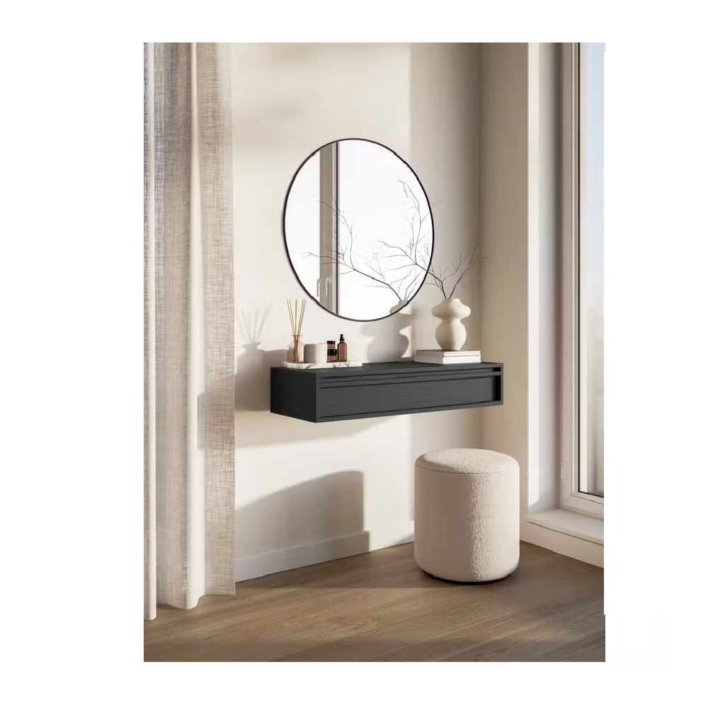 Recibidor Flotante Glady Negro 1 Cajón R&R MUEBLES