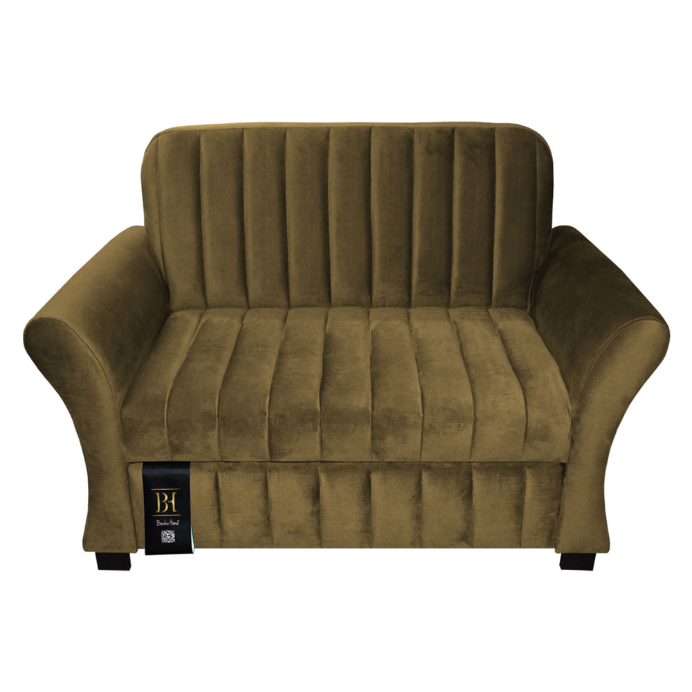 Sofá Cama Baraka Home Vancouber 1.5 Plz Beige Claro