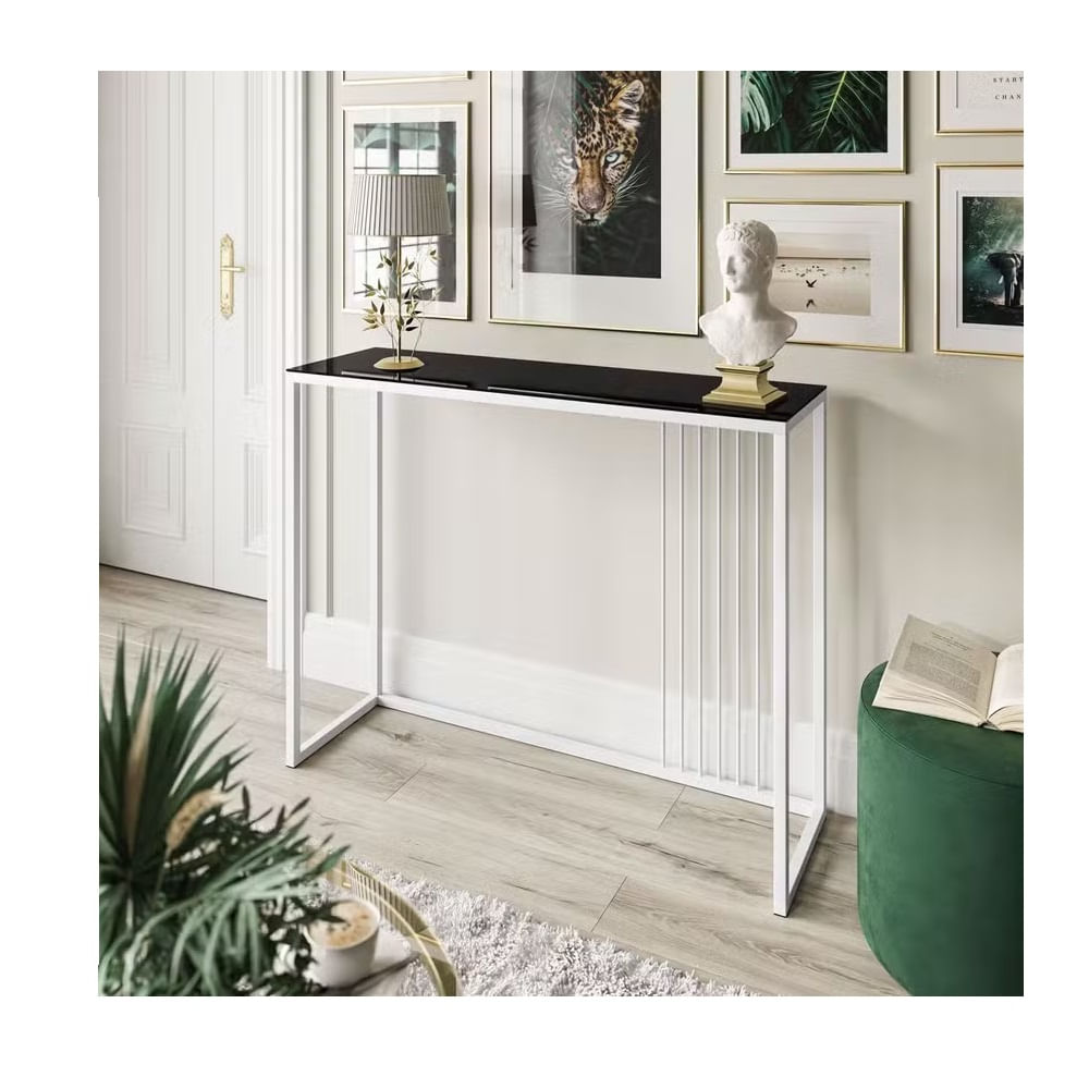 Mesa Consola Recibidor Lenin Negro/Blanco R&R MUEBLES