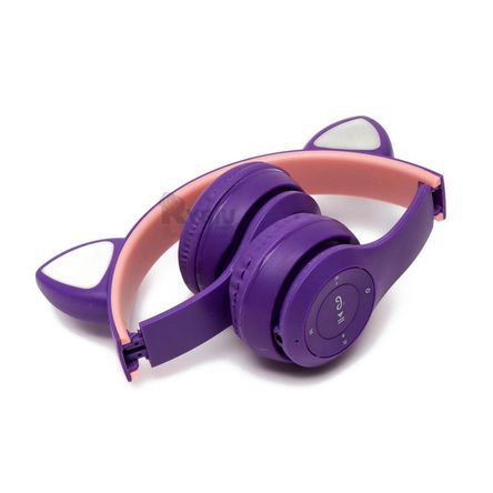 Auriculares con Estilo Cat de Tono Morado Y+Gift Stickers