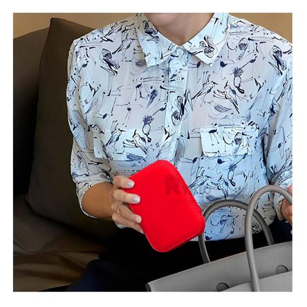 Joyero Elegante con Divisores en Rojo Y+Papel de Regalo