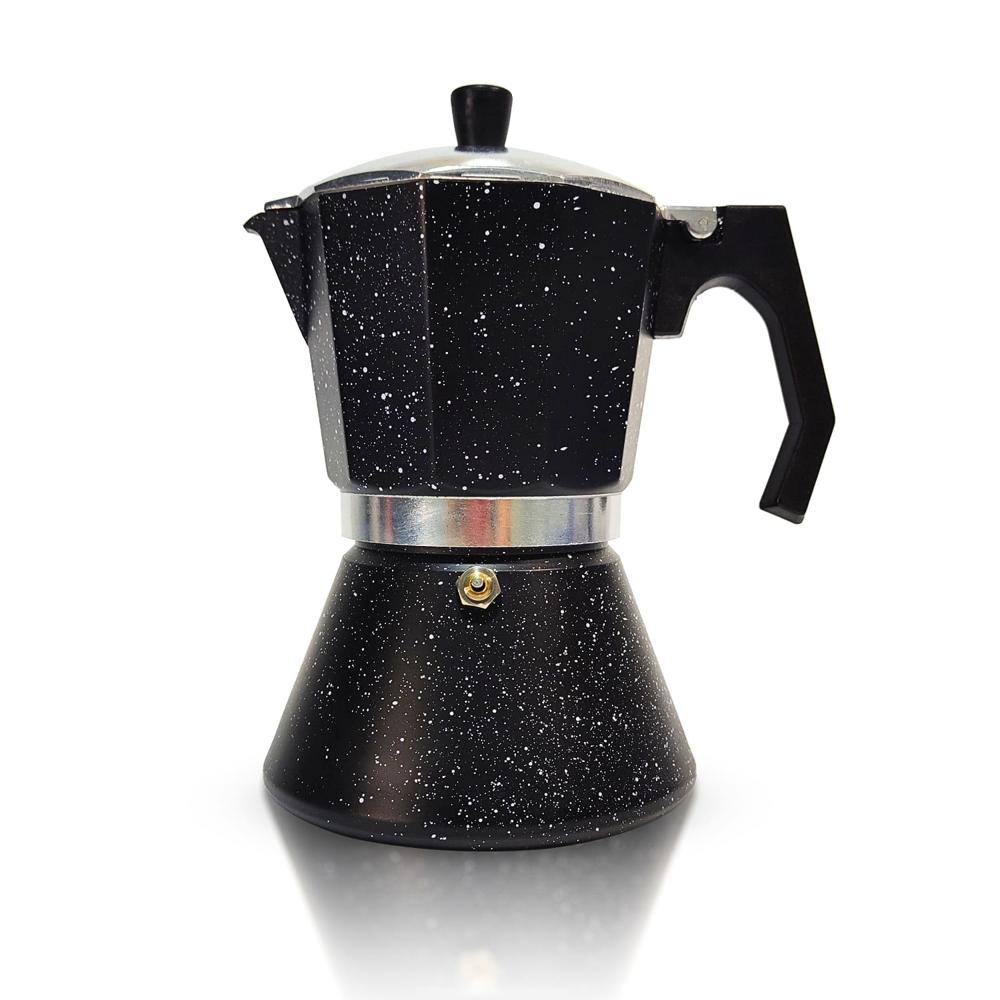 Cafetera Moka Italiana Apto para Cocina de Inducción 9 Tazas Espresso - Negro