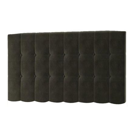 Cabecera Box Weymi 2 Plazas Cuadros - Plomo Oscuro Cabecera Box Weymi 2 Plazas Cuadros - Plomo Oscuro