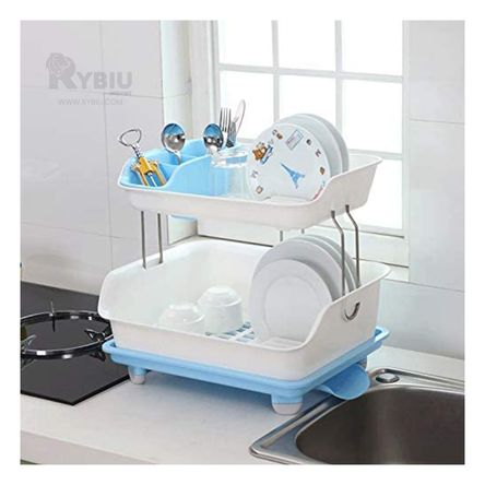 Escurridor de Platos de 2 Niveles Celeste Y+Papel de Regalo Escurridor de Platos de 2 Niveles Celeste Y+Papel de Regalo