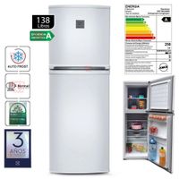 Refrigeradora de 138 Lts Auto Frost Top Mount Electrolux ERT18G2HNW Blanco
