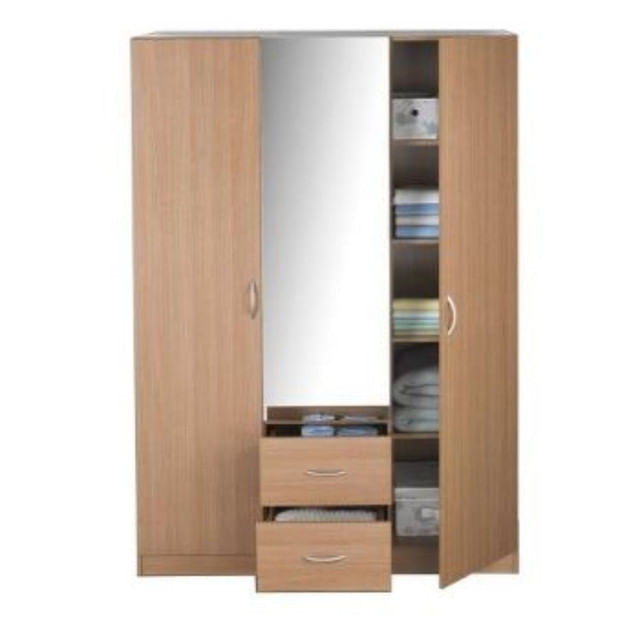 Ropero Mobiliari 2 Puertas 2 Cajones con Espejo Mood